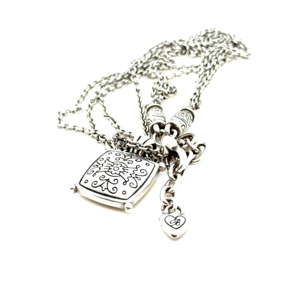 Brighton Multi Strand Two-Tone Square Necklace - Picture 3 of 8